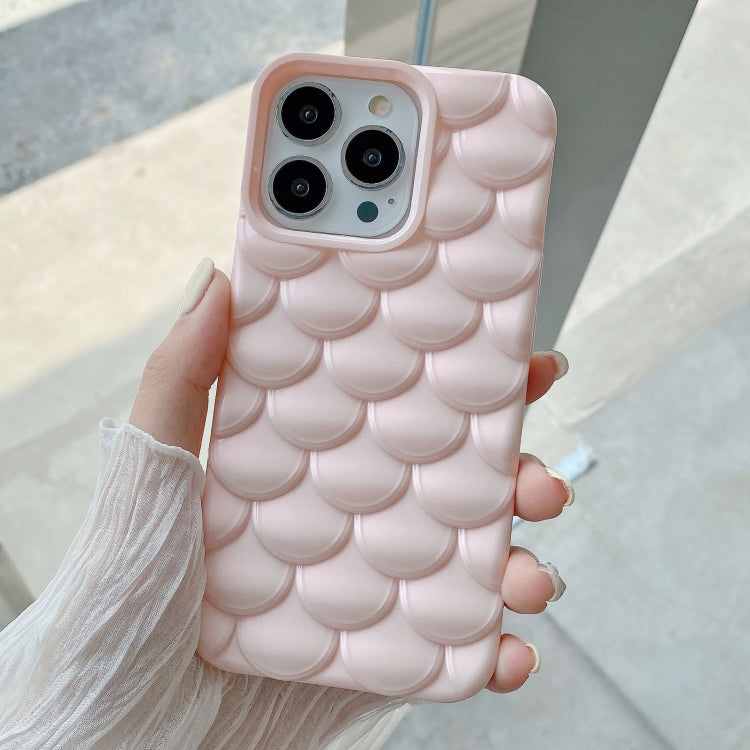 For iPhone 12 Pro 3D Scale Style TPU Phone Case(Pink) - iPhone 12 / 12 Pro Cases by PMC Jewellery | Online Shopping South Africa | PMC Jewellery