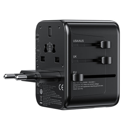 WK WP-U03 30W Multi Plug Travel Charger(Black) - Plug Adaptor by WK | Online Shopping South Africa | PMC Jewellery | Buy Now Pay Later Mobicred