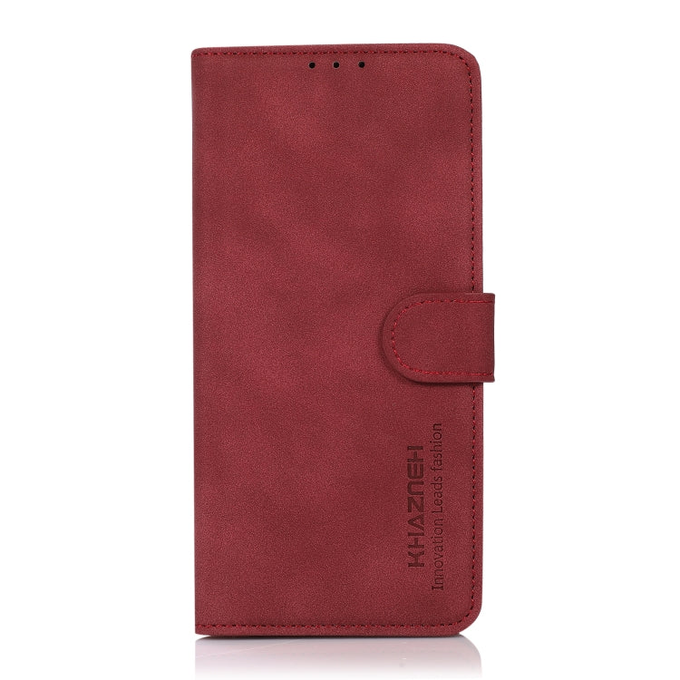 For iPhone 15 KHAZNEH Matte Texture Leather Phone Case(Red) - iPhone 15 Cases by PMC Jewellery | Online Shopping South Africa | PMC Jewellery