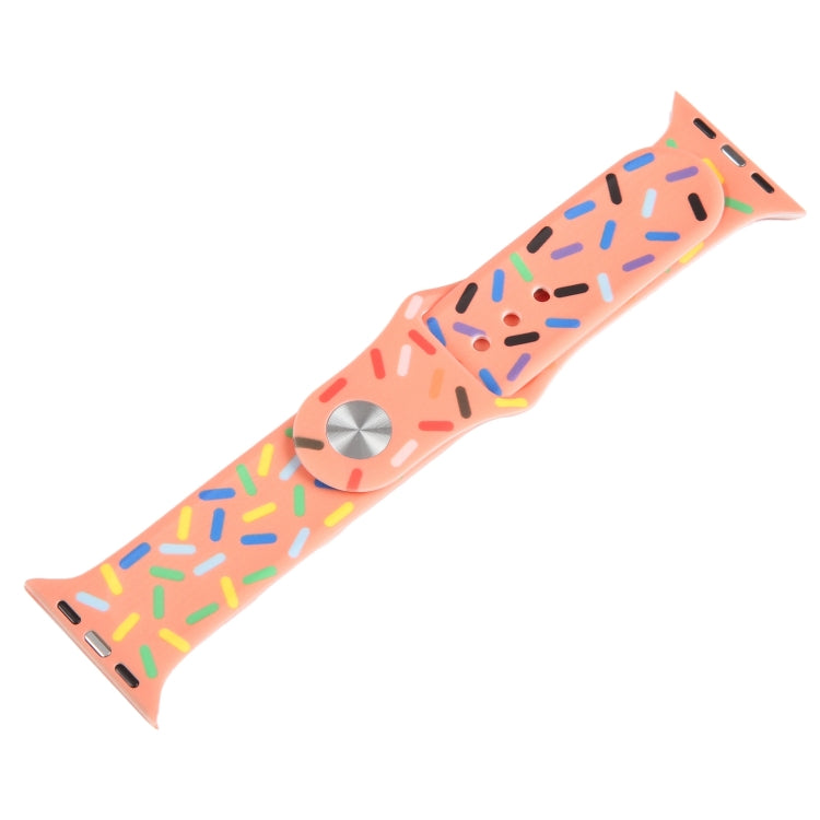 Rainbow Raindrops Silicone Watch Band For Apple Watch 7 41mm(Orange) - Watch Bands by PMC Jewellery | Online Shopping South Africa | PMC Jewellery