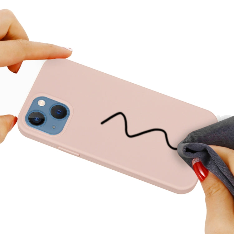 For iPhone 15 Solid Color Silicone Phone Case(Sand Pink) - iPhone 15 Cases by PMC TechLife | Online Shopping South Africa | PMC TechLife