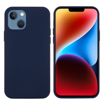 For iPhone 15 Plus Solid Color Silicone Phone Case(Midnight Blue) - iPhone 15 Plus Cases by PMC Jewellery | Online Shopping South Africa | PMC Jewellery