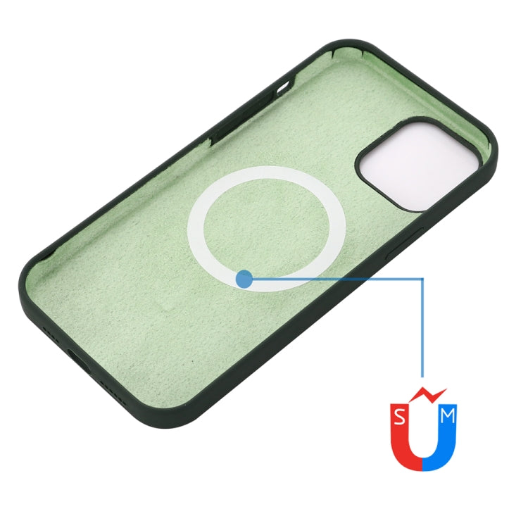 For iPhone 15 Pro Shockproof Silicone Magsafe Phone Case(Dark Green) - iPhone 15 Pro Cases by PMC Jewellery | Online Shopping South Africa | PMC Jewellery