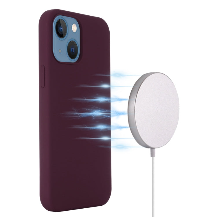 For iPhone 15 Shockproof Silicone Magsafe Phone Case(Plum Color) - iPhone 15 Cases by PMC Jewellery | Online Shopping South Africa | PMC Jewellery