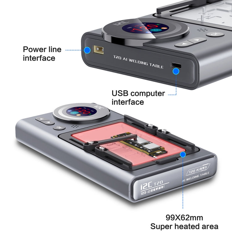 i2C T20 Intelligent Motherboard Middle Layered Heating Platform For iPhone X-13 Series, Plug:US - Repair Platform by i2C | Online Shopping South Africa | PMC Jewellery | Buy Now Pay Later Mobicred