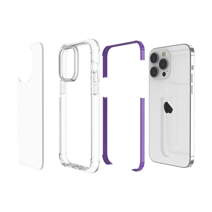 For iPhone 15 Pro Max Four-corner Shockproof TPU + Acrylic Phone Case(Purple) - iPhone 15 Pro Max Cases by PMC Jewellery | Online Shopping South Africa | PMC Jewellery