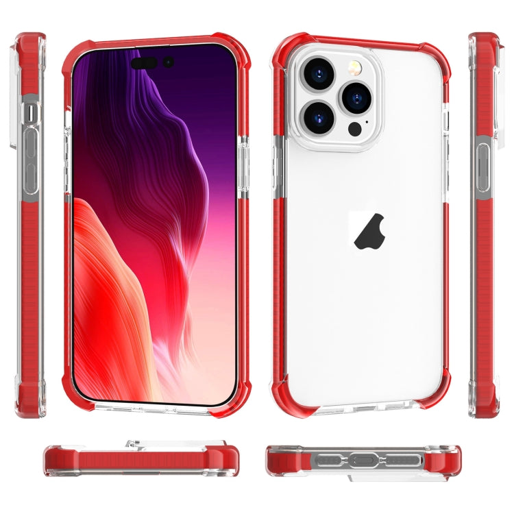 For iPhone 15 Pro Max Four-corner Shockproof TPU + Acrylic Phone Case(Red) - iPhone 15 Pro Max Cases by PMC Jewellery | Online Shopping South Africa | PMC Jewellery