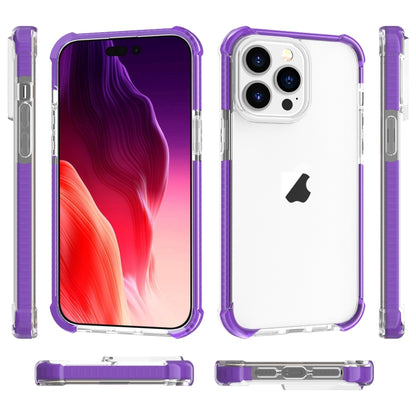 For iPhone 15 Pro Four-corner Shockproof TPU + Acrylic Phone Case(Purple) - iPhone 15 Pro Cases by PMC Jewellery | Online Shopping South Africa | PMC Jewellery