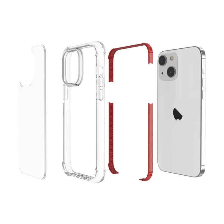 For iPhone 15 Plus Four-corner Shockproof TPU + Acrylic Phone Case(Red) - iPhone 15 Plus Cases by PMC Jewellery | Online Shopping South Africa | PMC Jewellery