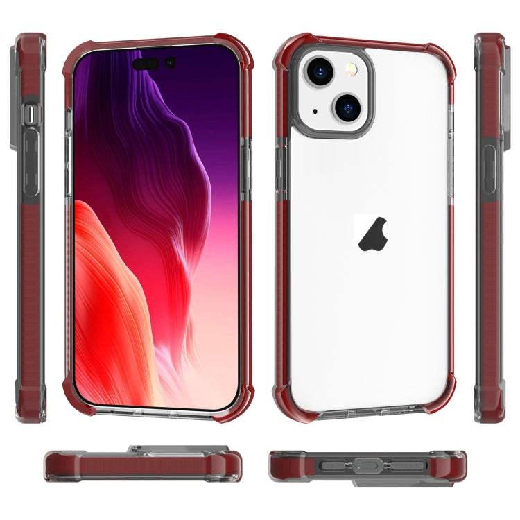 For iPhone 15 Plus Four-corner Shockproof TPU + Acrylic Phone Case(Brown) - iPhone 15 Plus Cases by PMC TechLife | Online Shopping South Africa | PMC TechLife