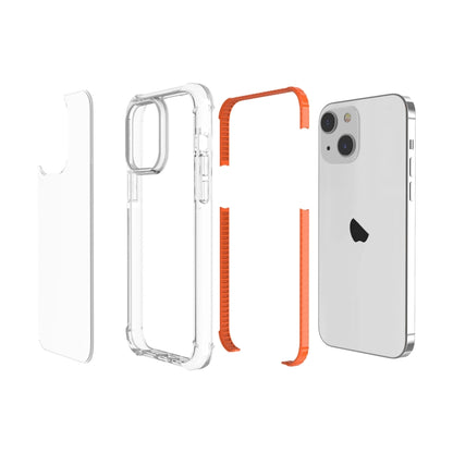 For iPhone 15 Four-corner Shockproof TPU + Acrylic Phone Case(Orange) - iPhone 15 Cases by PMC Jewellery | Online Shopping South Africa | PMC Jewellery