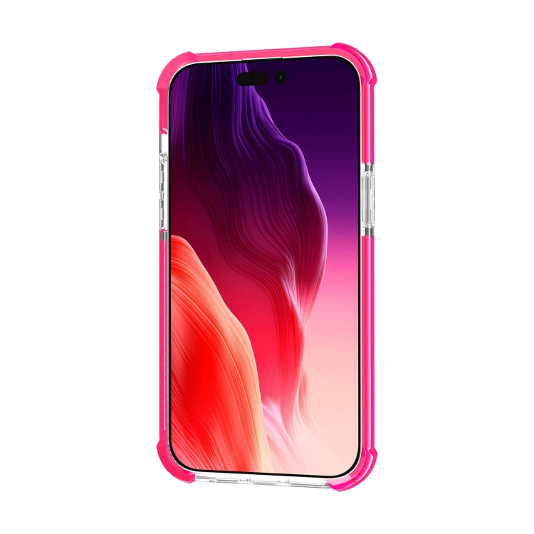 For iPhone 15 Four-corner Shockproof TPU Hybrid Acrylic Phone Case(Pink) - iPhone 15 Cases by PMC TechLife | Online Shopping South Africa | PMC TechLife | Buy Now Pay Later Mobicred