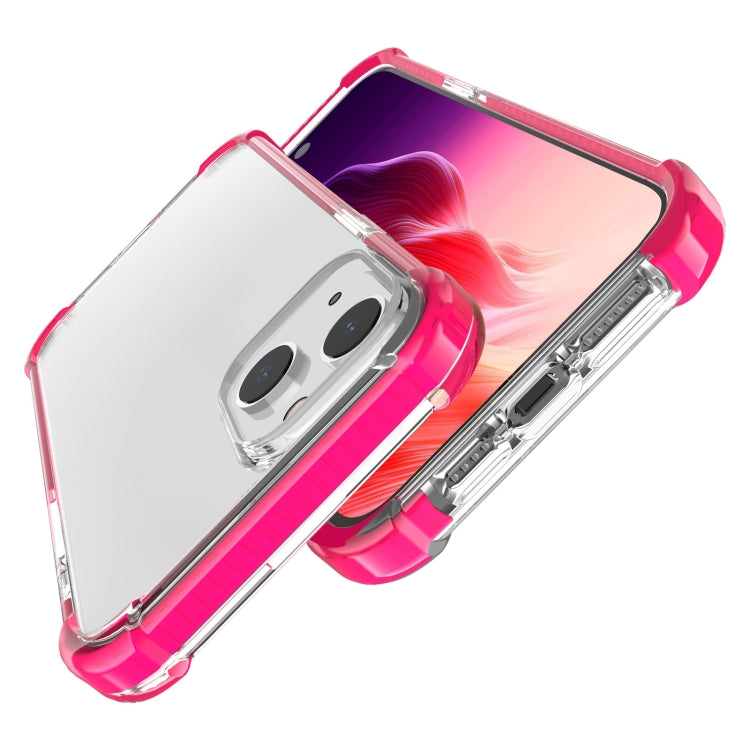 For iPhone 15 Four-corner Shockproof TPU Hybrid Acrylic Phone Case(Pink) - iPhone 15 Cases by PMC TechLife | Online Shopping South Africa | PMC TechLife | Buy Now Pay Later Mobicred