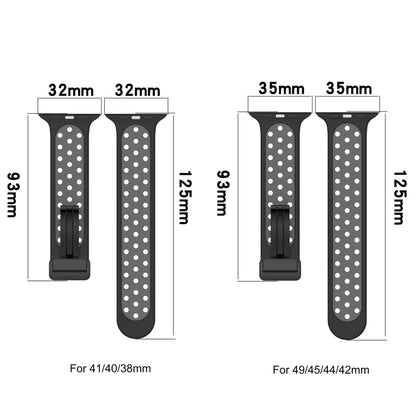 For Apple Watch Series 9 45mm Magnetic Buckle Silicone Watch Band(Black Grey) - Watch Bands by PMC Jewellery | Online Shopping South Africa | PMC Jewellery