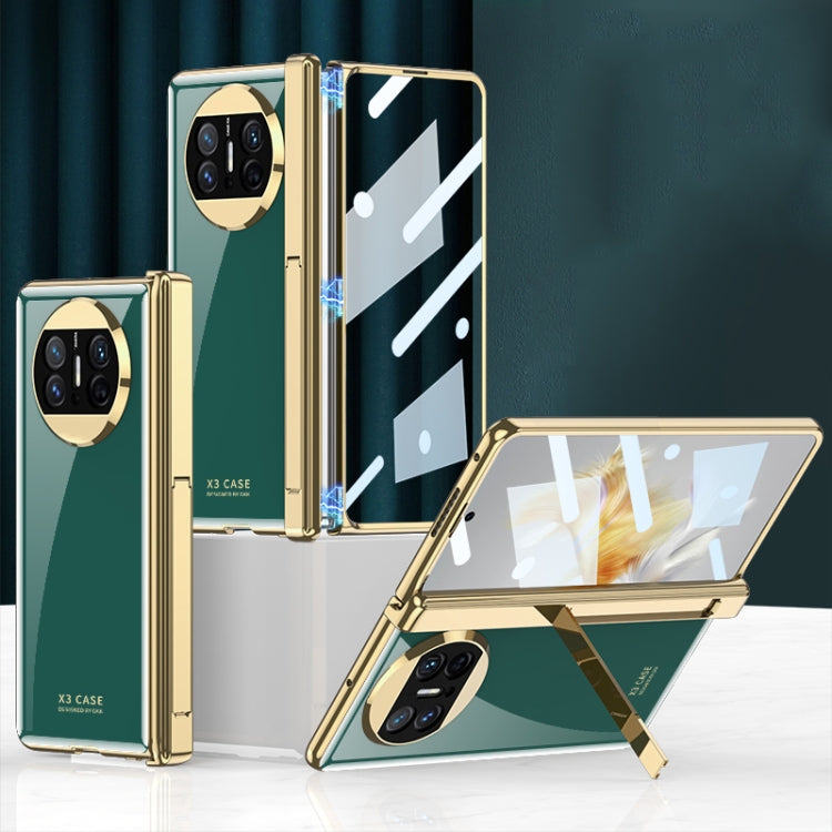 For Huawei Mate X3 GKK Integrated Plating Hinge Folding Phone Case(Green) - Huawei Cases by GKK | Online Shopping South Africa | PMC TechLife | Buy Now Pay Later Mobicred