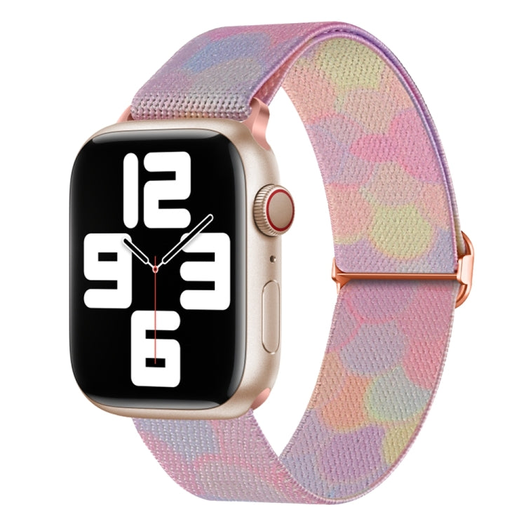 For Apple Watch SE 2022 40mm Painted Pattern Nylon Replacement Watch Band(Symphony Bubbles) - Watch Bands by PMC TechLife | Online Shopping South Africa | PMC TechLife
