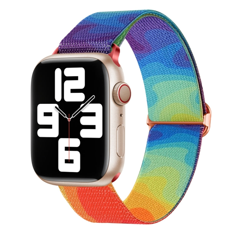 For Apple Watch 2 38mm Painted Pattern Nylon Replacement Watch Band(Liquid Colorful) - Watch Bands by PMC TechLife | Online Shopping South Africa | PMC TechLife