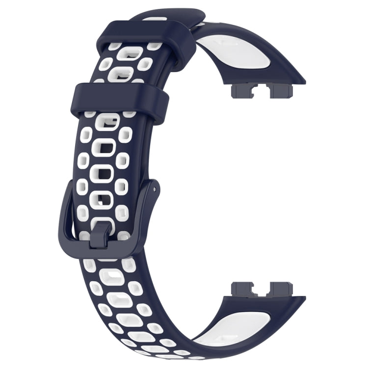 For Huawei Band 8 Two Color Silicone Replacement Watch Band(Midnight Blue White) - Watch Bands by PMC Jewellery | Online Shopping South Africa | PMC Jewellery