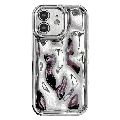 For iPhone 12 Electroplating Meteorite Texture TPU Phone Case(Silver) - iPhone 12 / 12 Pro Cases by PMC Jewellery | Online Shopping South Africa | PMC Jewellery