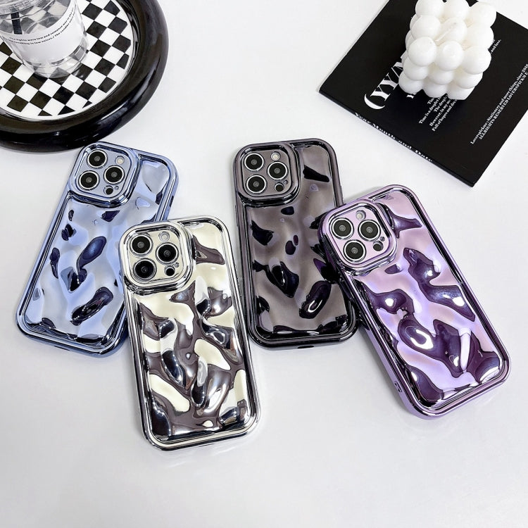 For iPhone 14 Plus Electroplating Meteorite Texture TPU Phone Case(Blue) - free shipping - PMC TechLife - Order now!