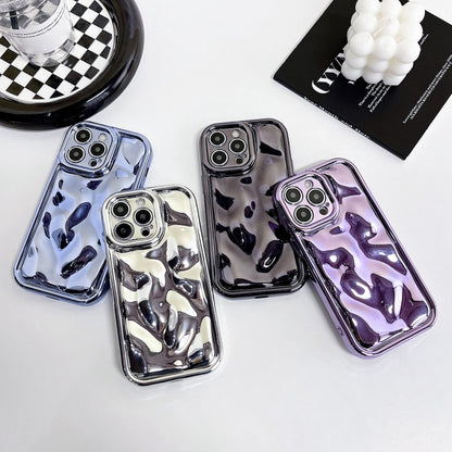 For iPhone 14 Pro Max Electroplating Meteorite Texture TPU Phone Case(Silver) - iPhone 14 Pro Max Cases by PMC Jewellery | Online Shopping South Africa | PMC Jewellery