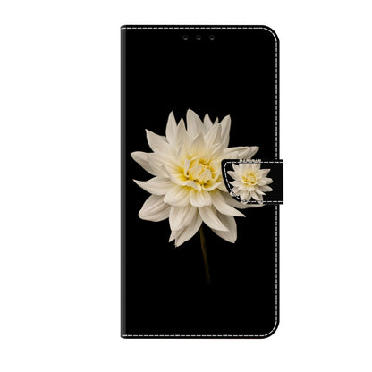 For Xiaomi Redmi 9 Crystal 3D Shockproof Protective Leather Phone Case(White Flower) - Xiaomi Cases by PMC Jewellery | Online Shopping South Africa | PMC Jewellery