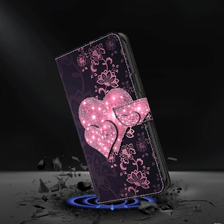 For Xiaomi Redmi 9 Crystal 3D Shockproof Protective Leather Phone Case(Lace Love) - Xiaomi Cases by PMC Jewellery | Online Shopping South Africa | PMC Jewellery