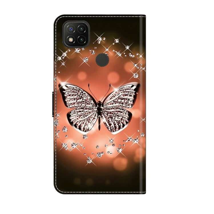 For Xiaomi Redmi 9C Crystal 3D Shockproof Protective Leather Phone Case(Crystal Butterfly) - free shipping - PMC TechLife - Order now!