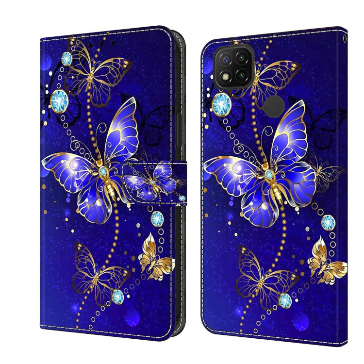 For Xiaomi Redmi 9C Crystal 3D Shockproof Protective Leather Phone Case(Diamond Butterfly) - Xiaomi Cases by PMC Jewellery | Online Shopping South Africa | PMC Jewellery