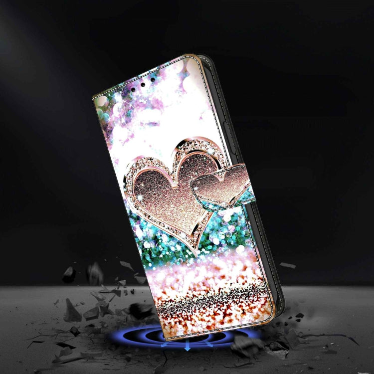 For Xiaomi Redmi 9T Crystal 3D Shockproof Protective Leather Phone Case(Pink Diamond Heart) - free shipping - PMC TechLife - Order now!