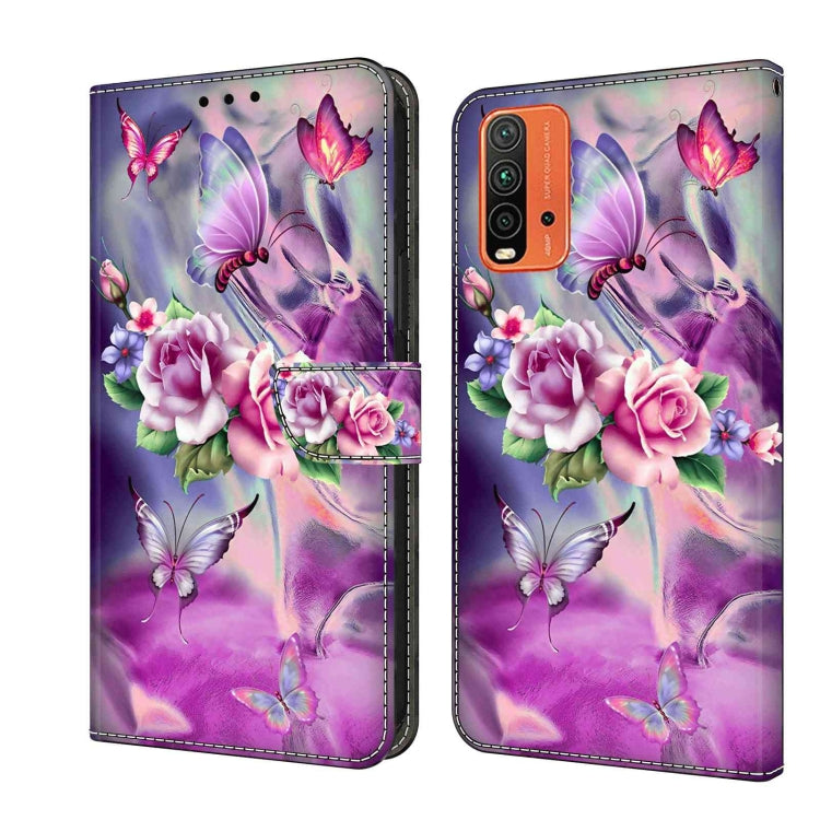 For Xiaomi Redmi 9T Crystal 3D Shockproof Protective Leather Phone Case(Butterfly) - free shipping - PMC TechLife - Order now!