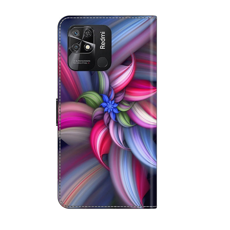 For Xiaomi Redmi 10C Crystal 3D Shockproof Protective Leather Phone Case(Colorful Flower) - free shipping - PMC TechLife - Order now!