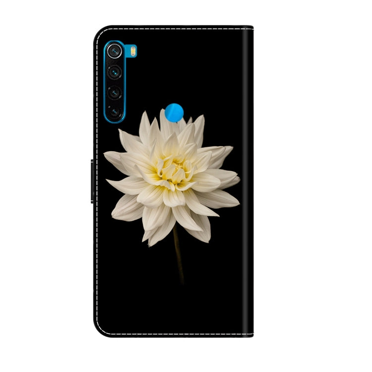 For Xiaomi Redmi Note 8 Crystal 3D Shockproof Protective Leather Phone Case(White Flower) - Xiaomi Cases by PMC Jewellery | Online Shopping South Africa | PMC Jewellery