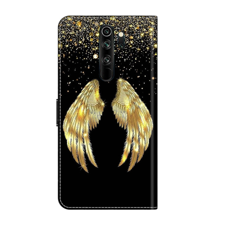 For Xiaomi Redmi Note 8 Pro Crystal 3D Shockproof Protective Leather Phone Case(Golden Wings) - Xiaomi Cases by PMC Jewellery | Online Shopping South Africa | PMC Jewellery