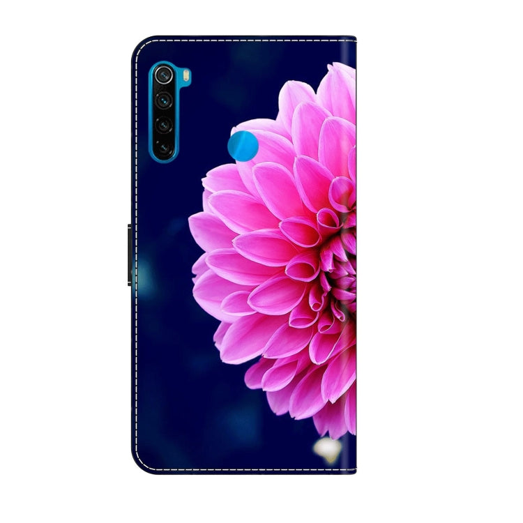 For Xiaomi Redmi Note 8T Crystal 3D Shockproof Protective Leather Phone Case(Pink Petals) - Xiaomi Cases by PMC Jewellery | Online Shopping South Africa | PMC Jewellery