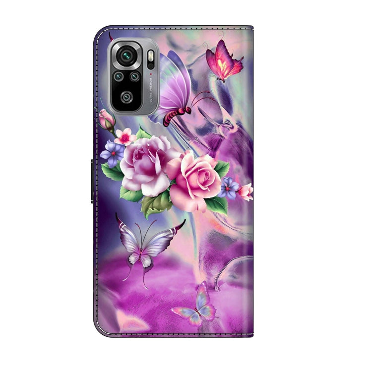 For Xiaomi Redmi Note 10 4G Crystal 3D Shockproof Protective Leather Phone Case(Butterfly) - Xiaomi Cases by PMC Jewellery | Online Shopping South Africa | PMC Jewellery