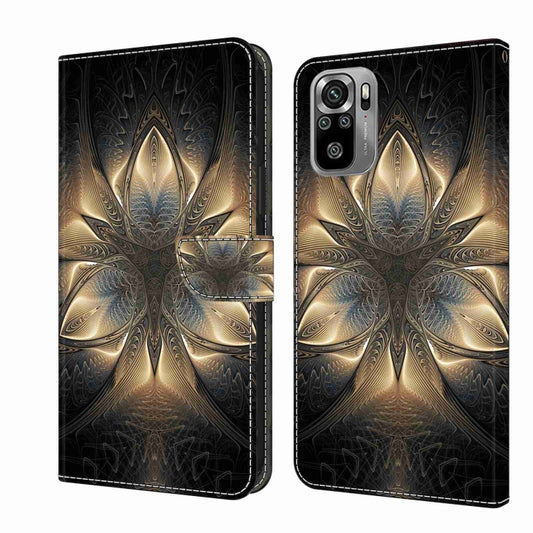 For Xiaomi Redmi Note 10 4G Crystal 3D Shockproof Protective Leather Phone Case(Luminous Building) - Xiaomi Cases by PMC Jewellery | Online Shopping South Africa | PMC Jewellery