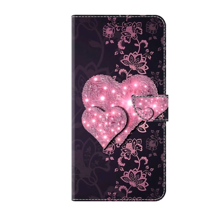 For Xiaomi Redmi Note 10 4G Crystal 3D Shockproof Protective Leather Phone Case(Lace Love) - Xiaomi Cases by PMC Jewellery | Online Shopping South Africa | PMC Jewellery