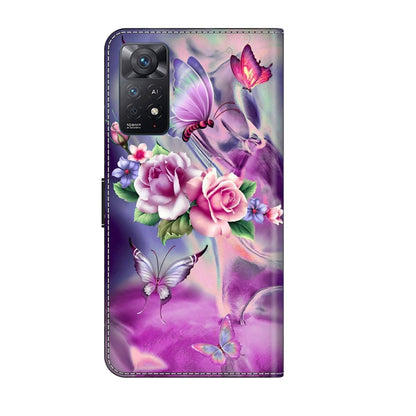 For Xiaomi Redmi Note 11 Pro 5G / 4G Global Crystal 3D Shockproof Protective Leather Phone Case(Butterfly) - Xiaomi Cases by PMC Jewellery | Online Shopping South Africa | PMC Jewellery