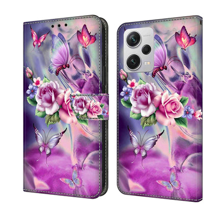 For Xiaomi Redmi Note 12 Pro+ Crystal 3D Shockproof Protective Leather Phone Case(Butterfly) - Xiaomi Cases by PMC Jewellery | Online Shopping South Africa | PMC Jewellery