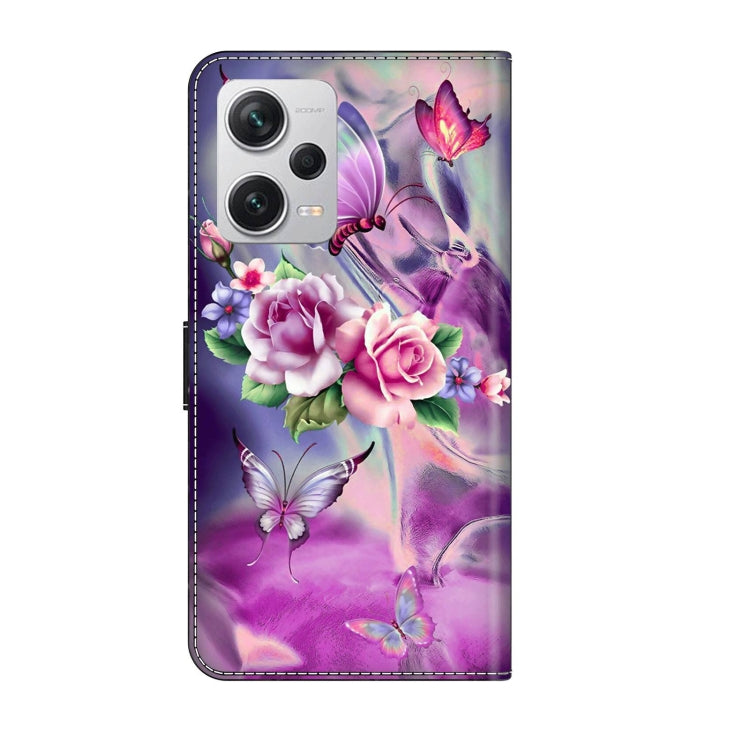 For Xiaomi Redmi Note 12 Pro+ Crystal 3D Shockproof Protective Leather Phone Case(Butterfly) - Xiaomi Cases by PMC Jewellery | Online Shopping South Africa | PMC Jewellery