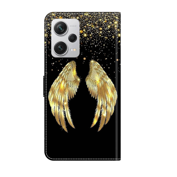 For Xiaomi Redmi Note 12 Pro+ Crystal 3D Shockproof Protective Leather Phone Case(Golden Wings) - free shipping - PMC TechLife - Order now!