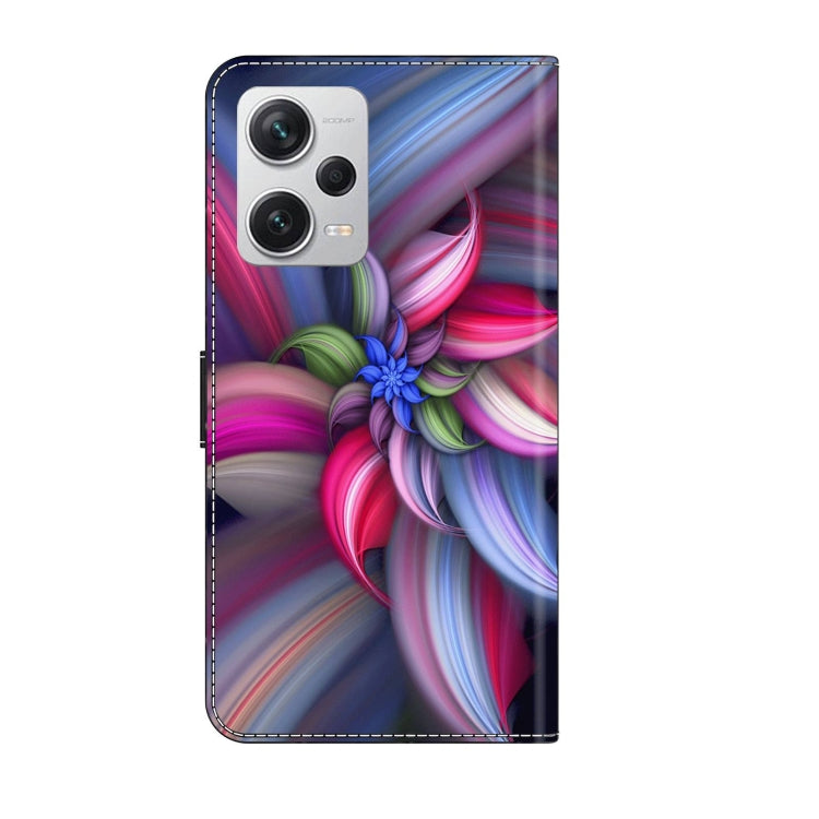 For Xiaomi Redmi Note 12 Pro+ Crystal 3D Shockproof Protective Leather Phone Case(Colorful Flower) - Xiaomi Cases by PMC Jewellery | Online Shopping South Africa | PMC Jewellery