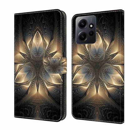 For Xiaomi Redmi Note 12 4G Crystal 3D Shockproof Protective Leather Phone Case(Luminous Building) - Xiaomi Cases by PMC Jewellery | Online Shopping South Africa | PMC Jewellery