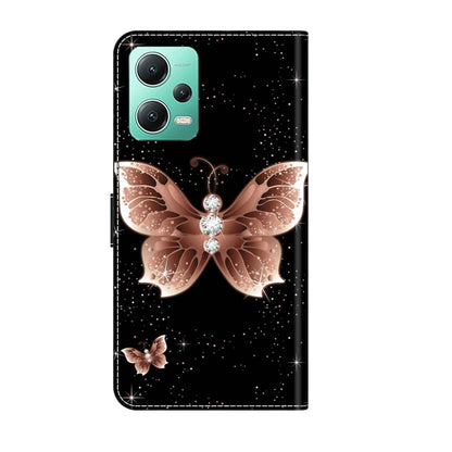 For Xiaomi Redmi Note 12 5G Global / Poco X5 Crystal 3D Shockproof Protective Leather Phone Case(Pink Diamond Butterfly) - Xiaomi Cases by PMC Jewellery | Online Shopping South Africa | PMC Jewellery