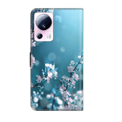 For Xiaomi 13 Lite Crystal 3D Shockproof Protective Leather Phone Case(Plum Flower) - 13 Lite Cases by PMC Jewellery | Online Shopping South Africa | PMC Jewellery