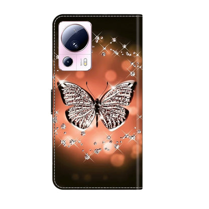 For Xiaomi 13 Lite Crystal 3D Shockproof Protective Leather Phone Case(Crystal Butterfly) - 13 Lite Cases by PMC Jewellery | Online Shopping South Africa | PMC Jewellery