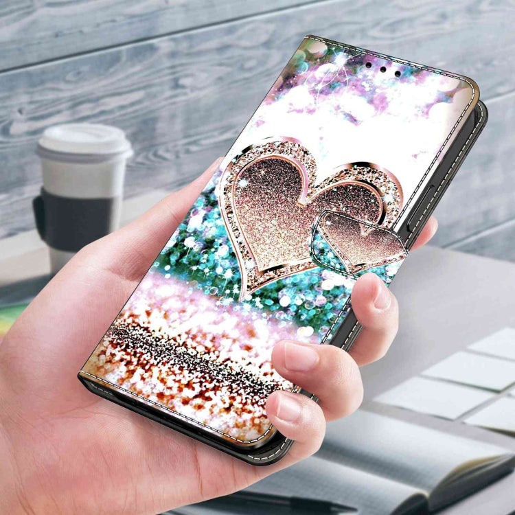 For Samsung Galaxy A54 5G Crystal 3D Shockproof Protective Leather Phone Case(Pink Diamond Heart) - free shipping - PMC TechLife - Order now!