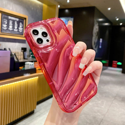 For iPhone 14 Plus Laser Sequin Waves TPU Phone Case(Red) - iPhone 14 Plus Cases by PMC Jewellery | Online Shopping South Africa | PMC Jewellery