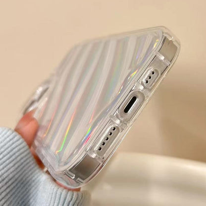 For iPhone 13 Pro Max Laser Sequin Waves TPU Phone Case(Transparent) - iPhone 13 Pro Max Cases by PMC Jewellery | Online Shopping South Africa | PMC Jewellery